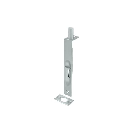 Deltana Flush Square Corner Door Bolt Brushed Chrome, 10PK 6FBS26D-XCP10